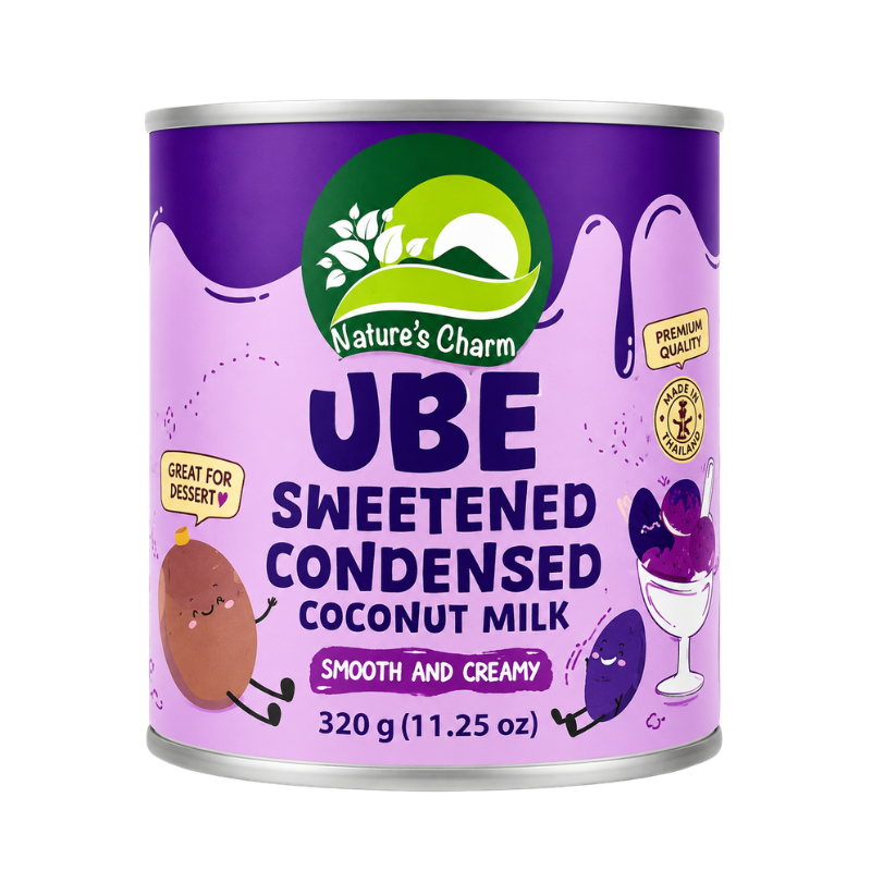 Lait de coco concentré sucré à l’ube - NATURE'S CHARM - 320g