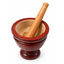 Mortier thaïlandais avec pilon en bois pour salade de papaye - 23 cm