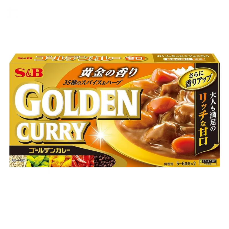 Pâte de curry doré sucrée - S&B - 198g