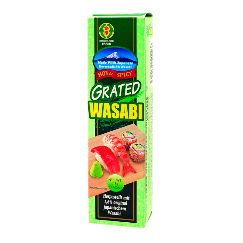 Pâte de wasabi râpé, en tube verte - KINJIRUSHI - 43g