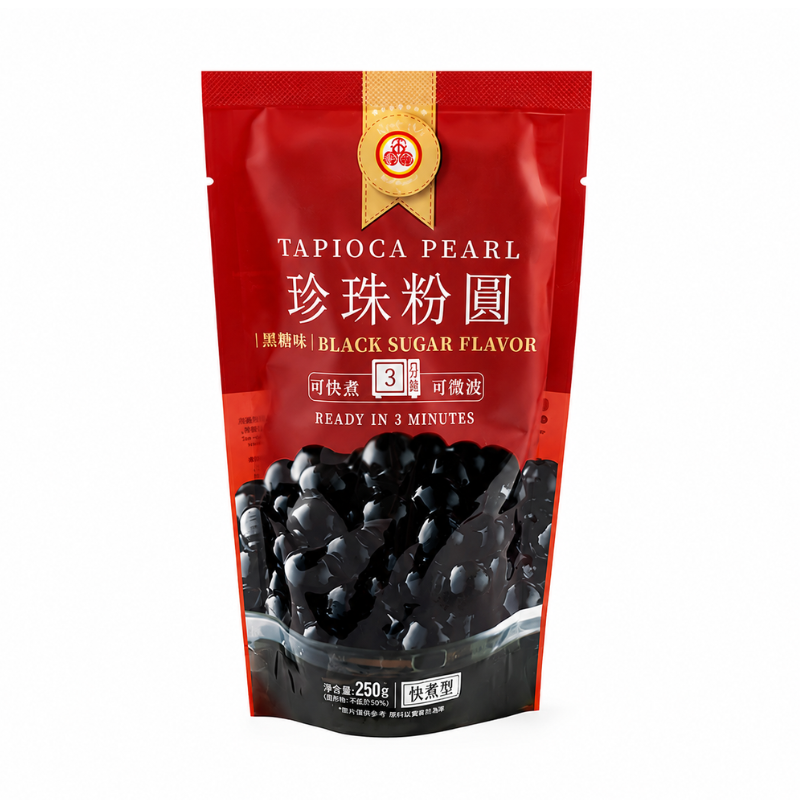 Perles de tapioca saveur sucre brun pour bubble tea - WFY - 250g