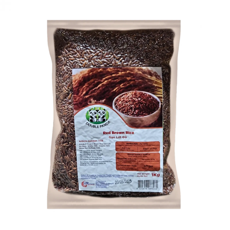 Riz brun rouge Gạo lứt đỏ - DOUBLE PANDA - 1kg