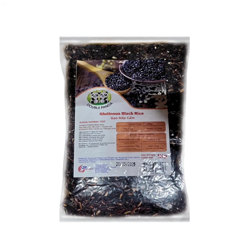 Riz gluant noir Gạo nếp than - DOUBLE PANDA - 1kg