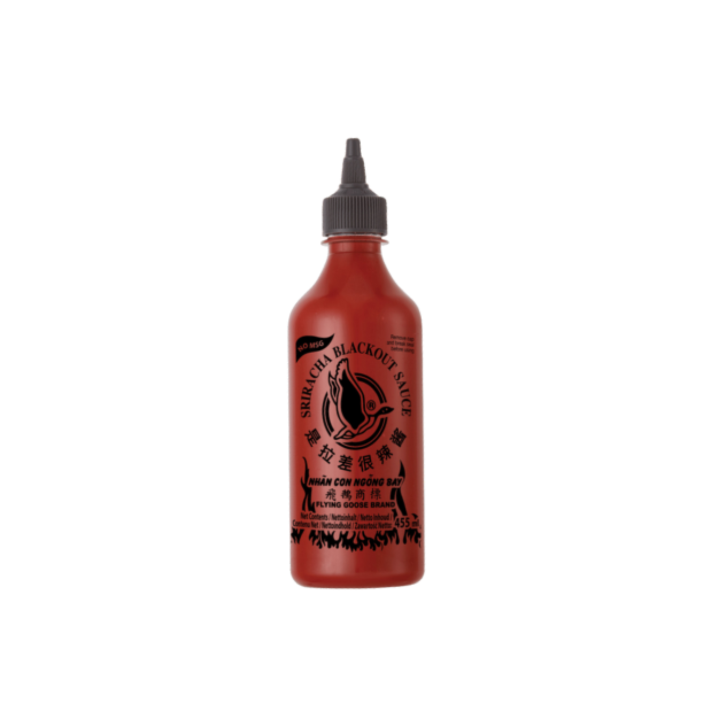 Sauce pimentée Sriracha noir Black out -  FLYING GOOSE - 455ml
