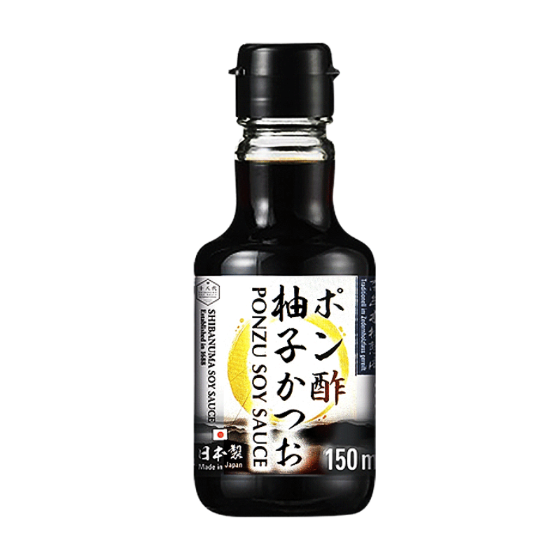 Sauce soja Ponzu, sauce soja avec jus de yuzu (yuzu katsuo) - SHIBANUMA - 150g