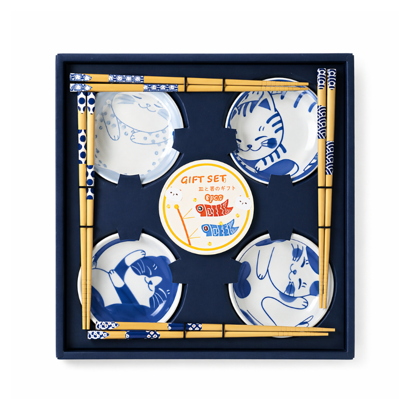 Set de bols en porcelaine chats