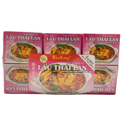 Soupe en poudre Thai Hotpot - BAO LONG - Pack de 12x75g - Hello Asia