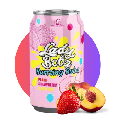 Thé aux perles Pêche & Fraise - LADY BOBA - 320ml