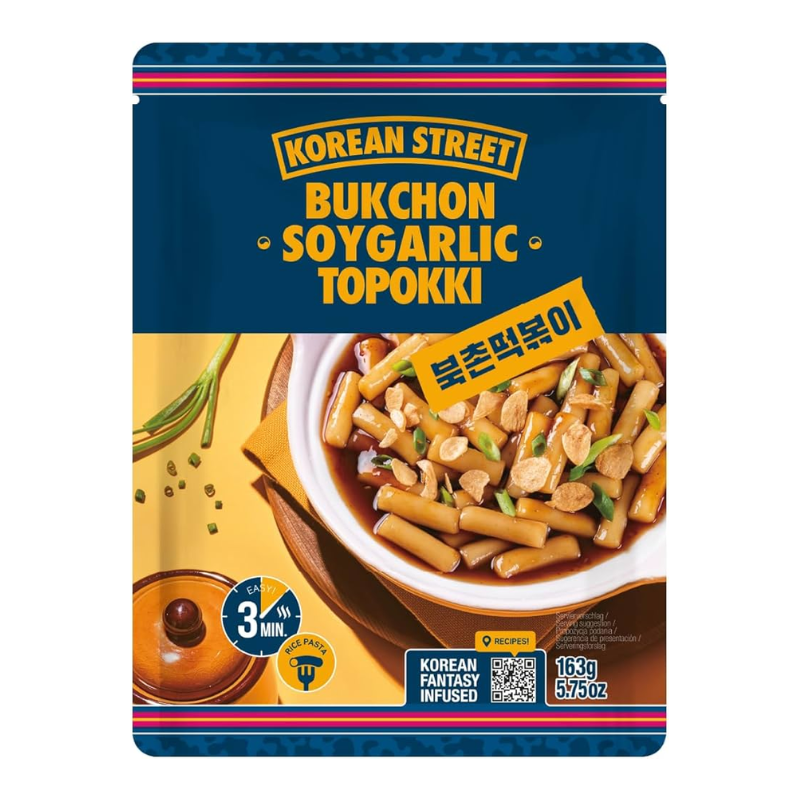 Topokki, saveur soja-ail - KOREAN STREET - 163g