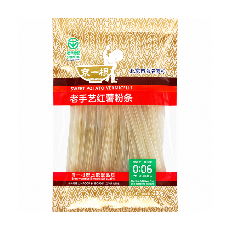 Nouilles vermicelles larges à la patate douce - JING YI GEN - 200g